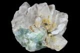 Grey Pineapple Quartz Crystals on Green Fluorite - China #115497-2